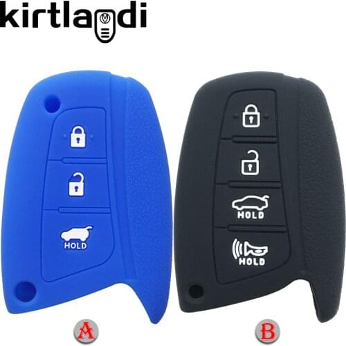 3 4 Button Remote Key Case Cover for Hyundai Genesis Grandeur HG Santa Fe 3 Grand SantaFe ELANTRA SEDAN G80 Holder Keychain Skin
