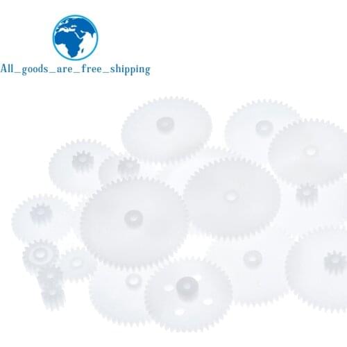 58pcs/bag J293Y Plastic 0.5 Module Gears White Micro DC Motor Toys Gears DIY Combination Parts