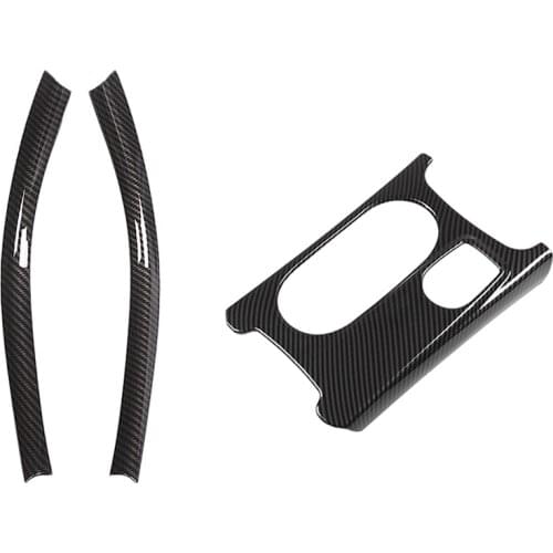 2 Set For Mercedes Benz A/GLA/CLA Class Accessories: 1 Set Center Console Strips Trim & 1 Set Car Cup Holder Cover Trim