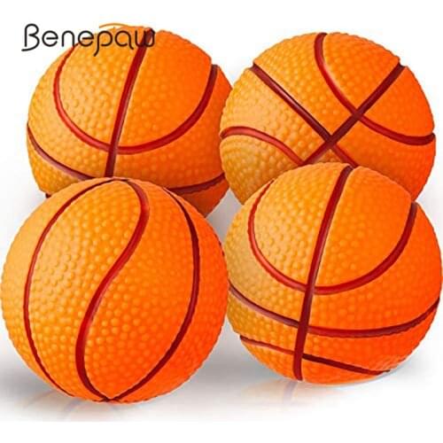 Benepaw Safe EVA Dog Ball Durable Bouncy Fetch Basketball Chew Pet Toys For Small Medium Dogs Traning Puppy Game Interactive