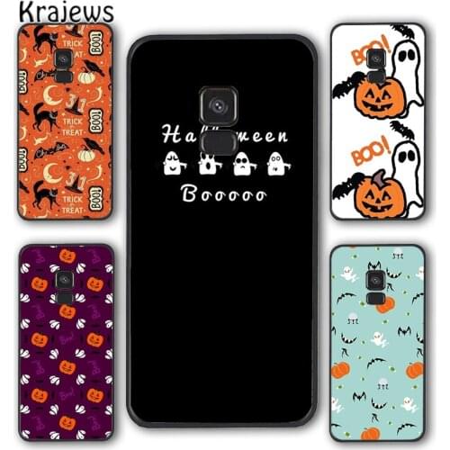 Krajews Pumpkin Halloween Bat Boo Phone Case Cover For Samsung Galaxy S5 S6 S7 edge S8 S9 S10 E lite S20 plus ultra Note