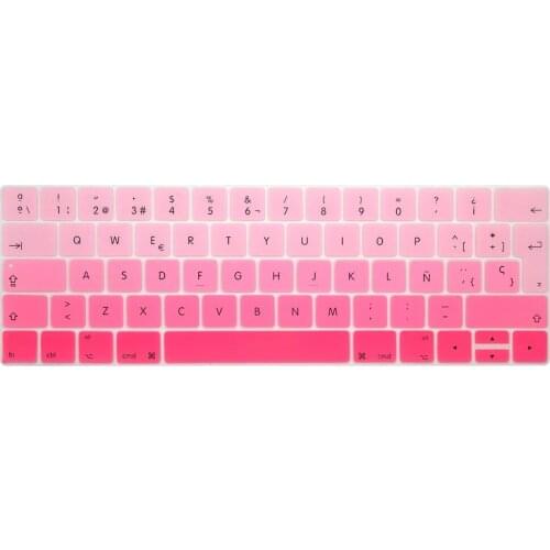 For New MacBook Pro 13" A1706 and Pro 15" A1707 With Touch Bar Release 2016 Gradient Spanish Silicone Keyboard Cover Case Skin