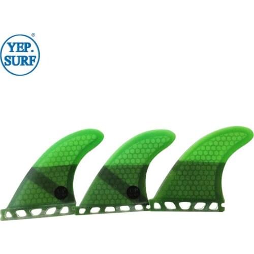 SUP Board Surfing Future G3/G7/K2.1 Size Fin Fibreglass Honeycomb Fin Green Surfboard Fin Quilhas Free Shipping