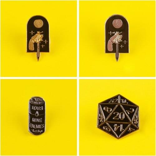 Punk Hands Badges for Clothes Clothes Lapel Pinblack Series Badges for Backpack Enamel Pin Badge Brooch Accessories Jewelry Gift