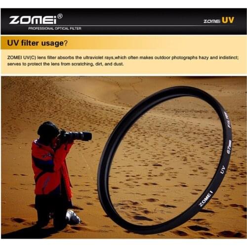 Zomei High Quality Original 77mm UV Protection Len Filter for Canon Nikon Sony Tamron Sigma OLYMPUS Fujifilm Pentax Camera Lens