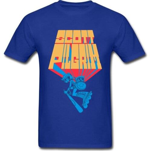 Hip Hop T Shirt Scott Pilgrim T-shirt Men Canadian Series Tshirt Ramona Flowers Skater Tops Tees Scott Pilgrim vs. The World