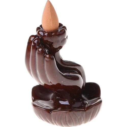 Creative Reflux Aroma Ceramic Incense Burner Waterfall Backflow Censer Cones Buddhist Home Decoration 667A