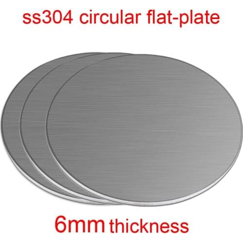 6mm thickness stainless steel circular plate 304 disc plate ss304 circular flat-plate round corrosion resistant disk sheet