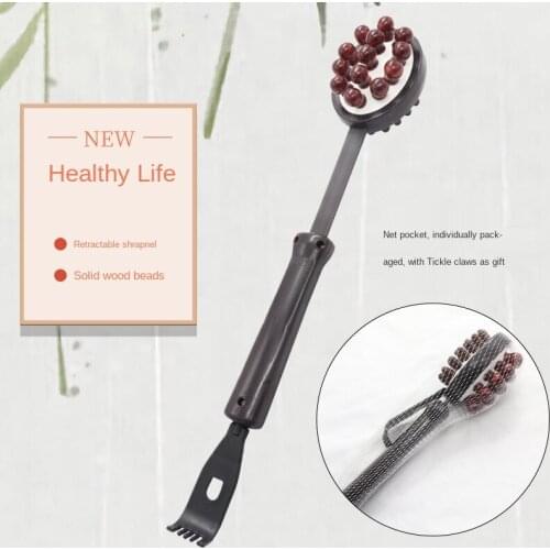 Meridian massage stick back massage solid wood double-sided massage hammer for elderly health care legs