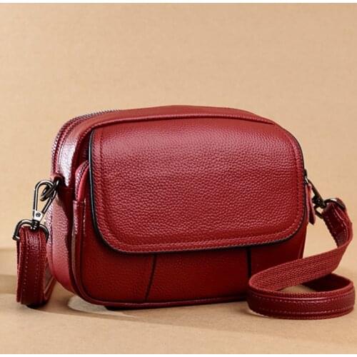 Fashion Women 100% Genuine Leather Shoulder Bags Luxury High Quality Women Handbags Designer Cowhide Small Female Crossbody Bags