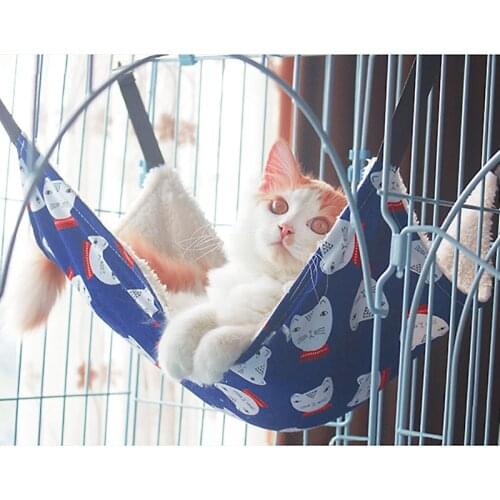 12 Color Soft Cat Hammock Hanging Cats Beds Winter Pet Mat Small Dog Nest Short Plush Warm kitten House Sofa Cushion For Cat