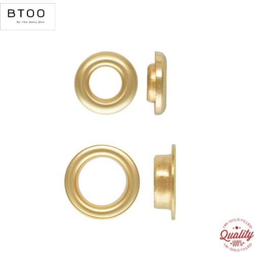 Real 14K Gold Filled OD Bead Grommet 2MM/3MM Gold Bead Cap Gold Filled Jewelry Findings DIY Accessories