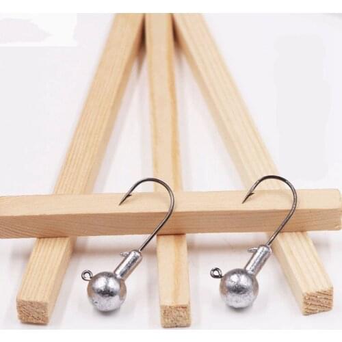 OBSESSION 50pcs/Lot Lead Jig Head 1g 1.5g 2g 2.5g 3.5g 5g 7g 10g 14g 20g fishing hooks Hard bait Soft Lures Fishing Tackle