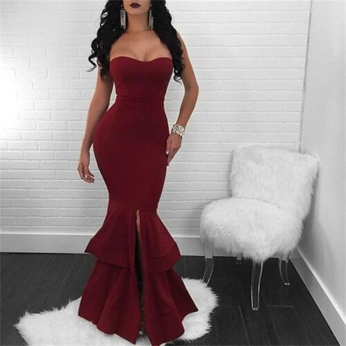 2021 Clothing New Fashion Popite Womens Dress Sexy Long Style With Bra And Fishtail Skirt