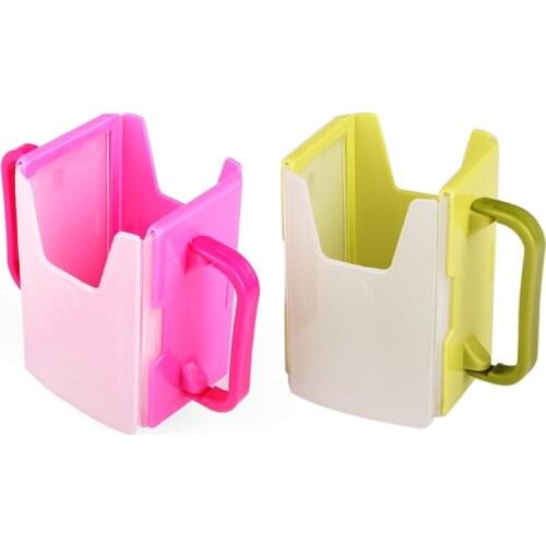 Baby Toddler Juice Milk Drinking Box Holder Adjustable Spill-proof Drink Cup Mug with Handle