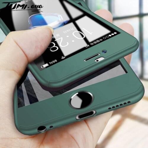360 Full Protective Phone Cases For iPhone 8 7 6 6S Plus 5 5S SE 2020 XR X XS Shockproof Cover For iPhone 11 Pro Max With Glass