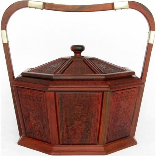 A century old mahogany crafts] rosewood fruit bowl gift candy dish basket Home Furnishing accessories