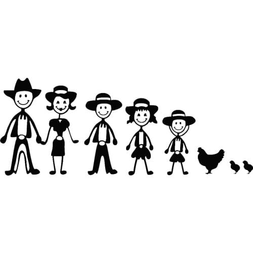 30cm wide Black/White Cowboy Family Car Decal Vinyl Rear Windshield Car Stickers Removable Waterproof Car Body DIY Decor L029