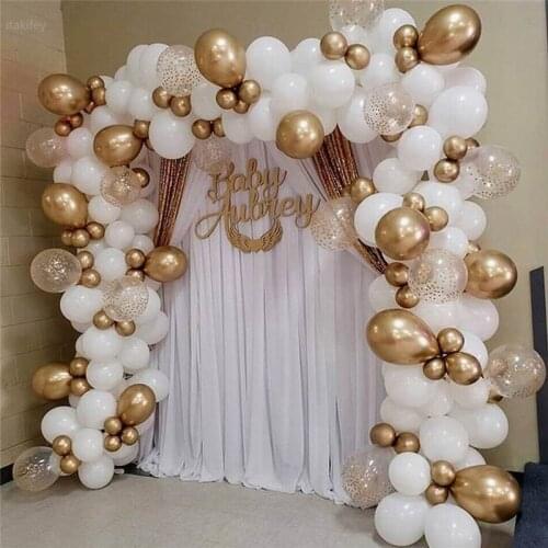 Balloons Party Supplies Garland Arch Kit Rose Gold Dot Chrome Metallic Latex Ballon Wedding Birthday Party Balloons Decoration