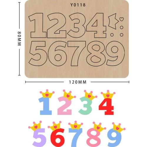 Lucky Number Cutting Dies Wooden Scrapbooking Knife Mold Non-woven Cutting Suitable For Common Sizzix Machines
