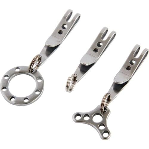 1pcs Stainless Steel Bag Waist Belt Hanging Clip Mini Silver Pocket Clips Carabiner Metal Key Buckles Holder Outdoor Tool
