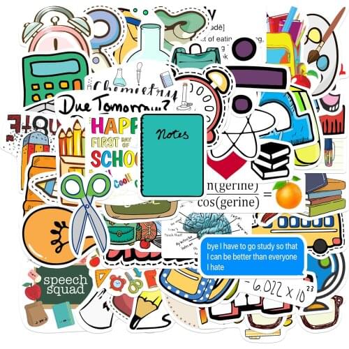 10/50 Pcs Childrens stationery For Luggage Skateboard Phone Laptop Moto Bicycle Wall Guitar Sticker DIY Waterproof Sticker