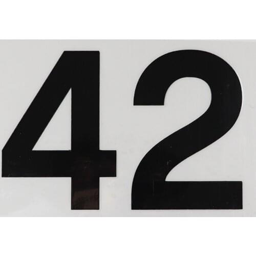 14CM*9CM 42 Number Speed Digital Motorcycle Racing Sticker Limit Decal Car Stickers Vinyl