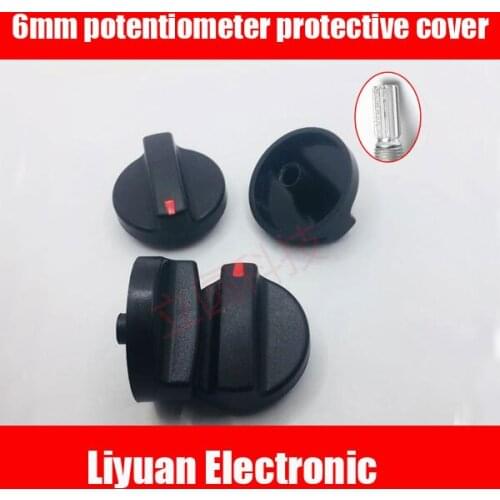 30pcs 6mm electrical flower shaft round handle switch knob cap/potentiometer protective cover 37.5*22mm/instrument knob