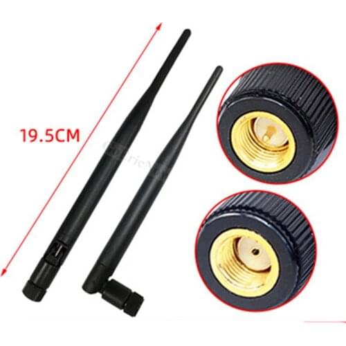 40 pcs RF 50Ohm 19.5CM Right Angle RP SMA/SMA Male 6dbi 2.4G\5.8G Dual frequency Wifi Omnidirectional antenna Connector