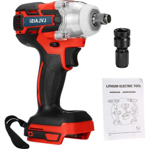 4000RPM 520N.M Brushless Electric Cordless 1/2" Square Drive Impact Wrench Lithium Battery Wrench Adapt For 18V Makita Battery