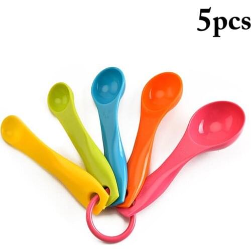 5pcs Multi Purpose Spoons Measuring Tools PP Baking Accessories Stainless Steel/Plastic Handle Kitchen Gadgets