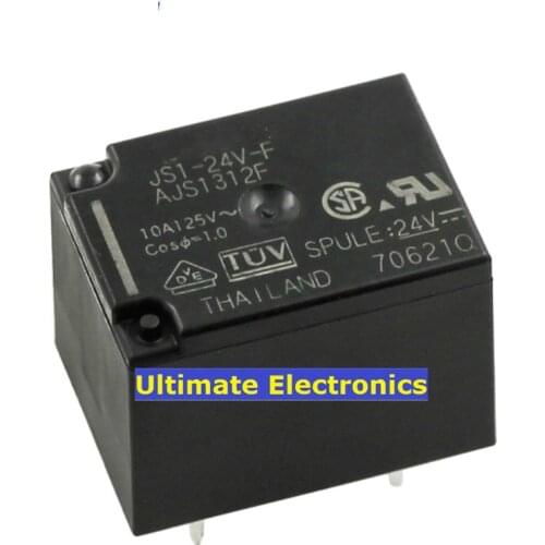 5pcs JS1-24V-F AJS1312F Power Relay 5 pin / 10A / 24V / Switch