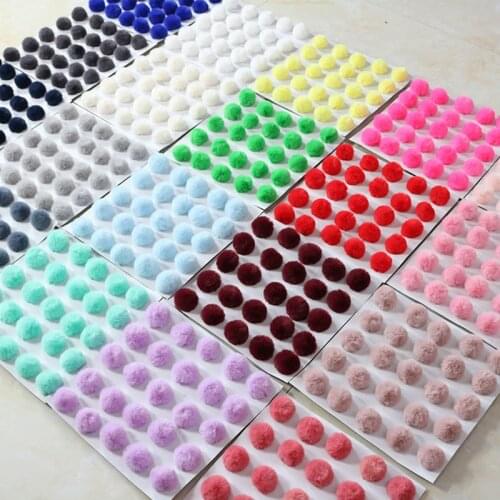 50pcs/lot DIY 4cm Fluffy Faux Rabit Fur Pom Pom Ball for Women Shoes Handbag Keychain Hat Crafting Accessories Craft Supplies