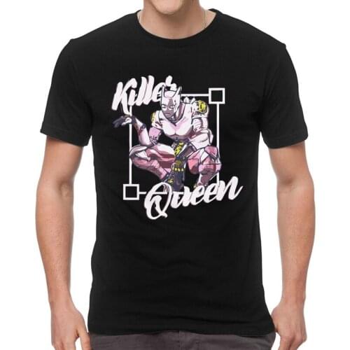 Jojos Bizarre Adventure T-shirt Men Graphic T Shirt Short Sleeve 100% Cotton killer queen Tshirt Urban Tee Tops