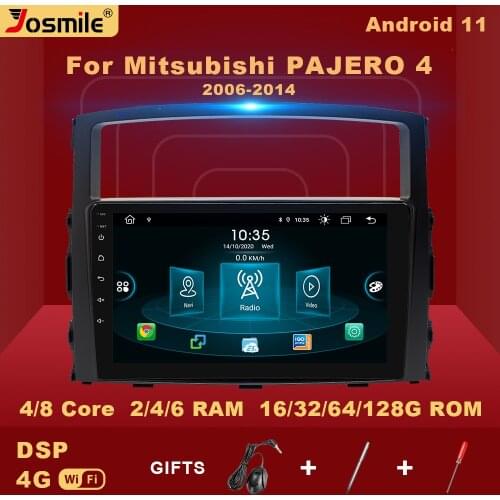 6G 128G 2 din Android 11 Car Radio For Mitsubishi PAJERO 4 2006-2014 Multimedia Video Player GPS Navigation dvd Carplay Wifi DSP