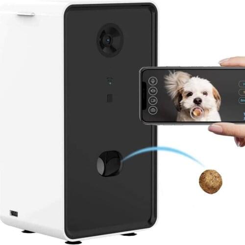 Dog Camera Treat Dispenser Automatic Pet Feeder WiFi Remote Pet Camera with Two-Way Audio and Night Vision Compatible