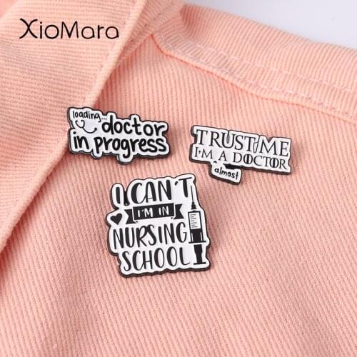 Doctor Lapel Pins Nurse Brooches Medical Badges Healthcare Quote Jewelry Medical School Students Graduation Gifts