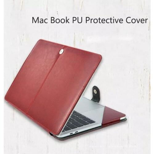 PU Leather Case for Apple MacBook Air Pro Retina Air Pro 15 13 12 11 Protective Laptop Cover Mac Book 13.3 15.4