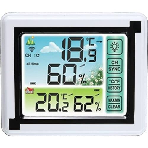 LCD Digital Thermometer Hygrometer For Indoor Outdoor Weather Forecast Thermometer Hygrometer Weather Station 1Pcs