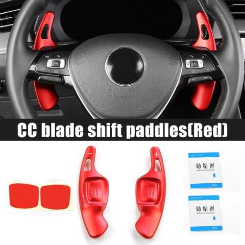 For Volkswagen CC paddle shift steering wheel sequins aluminum alloy interior decoration 2019-2021CC accessories car accessories