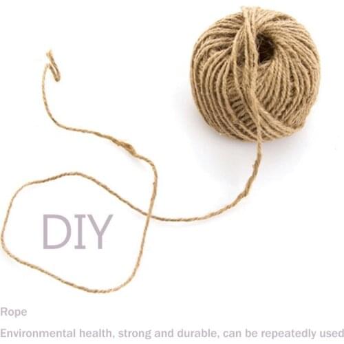 3mm Natural Burlap Hessian 10M Jute Twine Rope Cord For Wedding Party DIY Handmade Accessory Craft rustic wedding scrapbooking
