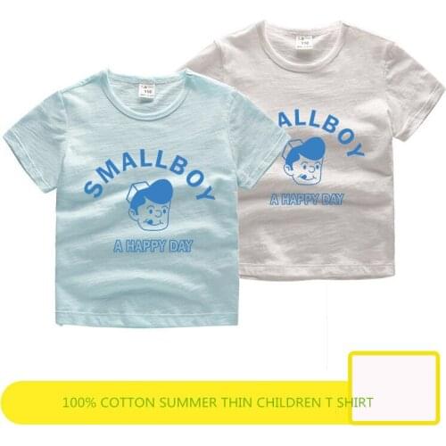 Letters Print T Shirt Boys Girls Summer Kid Clothes Unisex Figure T-shirts for Boy Cotton Top Tee Childrens Clothing Dropship