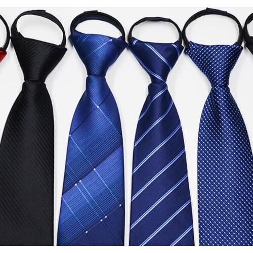 Hot New Male Soft Polyester Silk Necktie Men Business Wedding Ties Stripes Dots Pattern Neck Ties 8CM