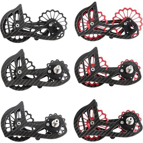 Bicycle Carbon Fiber Ceramic Rear Derailleur 17T Pulley Guide Wheel for Shimano-6800/R7000/R8000/R9100/R9000 Bike Accessories