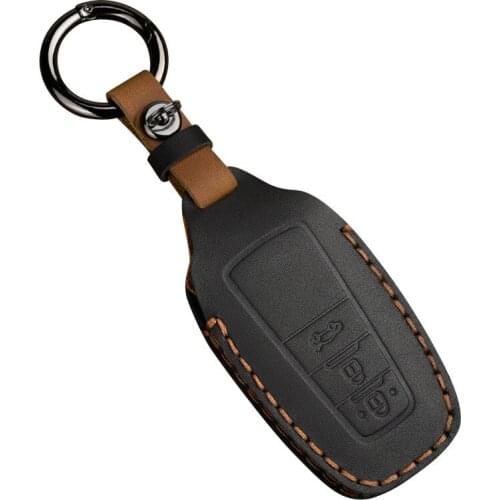 Crazy horse Leather Key Case Cover For Toyota CHR C-HR Prado 2017 2018 2019 2020 Prius Camry Corolla RAV4 2019 2020 Accessories