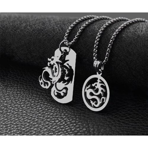 Fashion hip-hop mens titanium steel zodiac pendant hip-hop trend necklace wild men and women hot sale