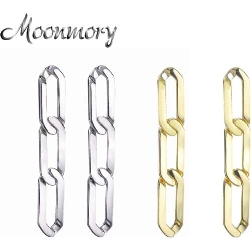 Moonmory 925 Sterling Silver Drop Earring Post Earrings Feature 1.75" Drop Of Hand Etched Chain Detailing Drop Earring For Women
