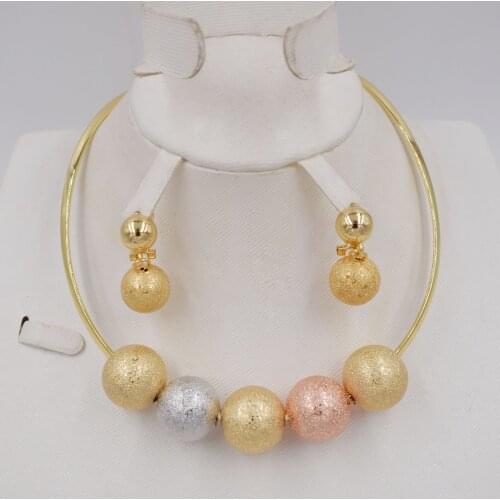 New design High Quality Dubai set Gold Color Jewelry Set For Women african beads jewelry fashion jewelry