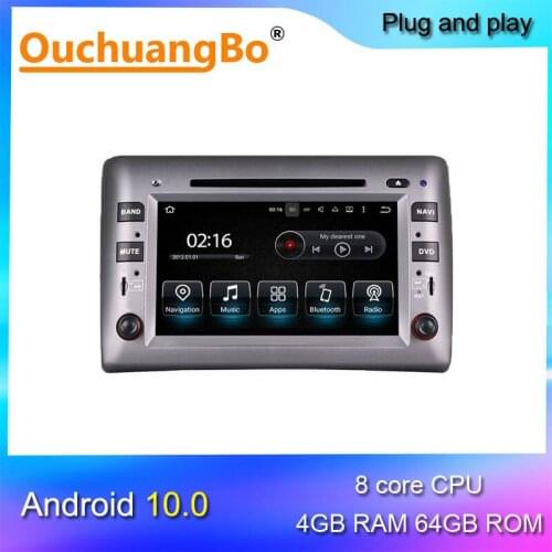 Ouchuangbo android 10 gps navigation radio for Fiat Stilo 2002-2010 support DVD player 8 core 4GB+64GB