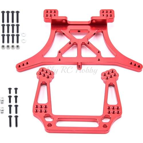 Alloy Front / Rear Shock Tower Mounts Replace 3638 3639 Upgrade Parts for RC Traxxas 1/10 Slash 2WD Rustler Stampede VXL Skully